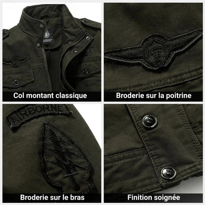 Struktureret militærjakke
