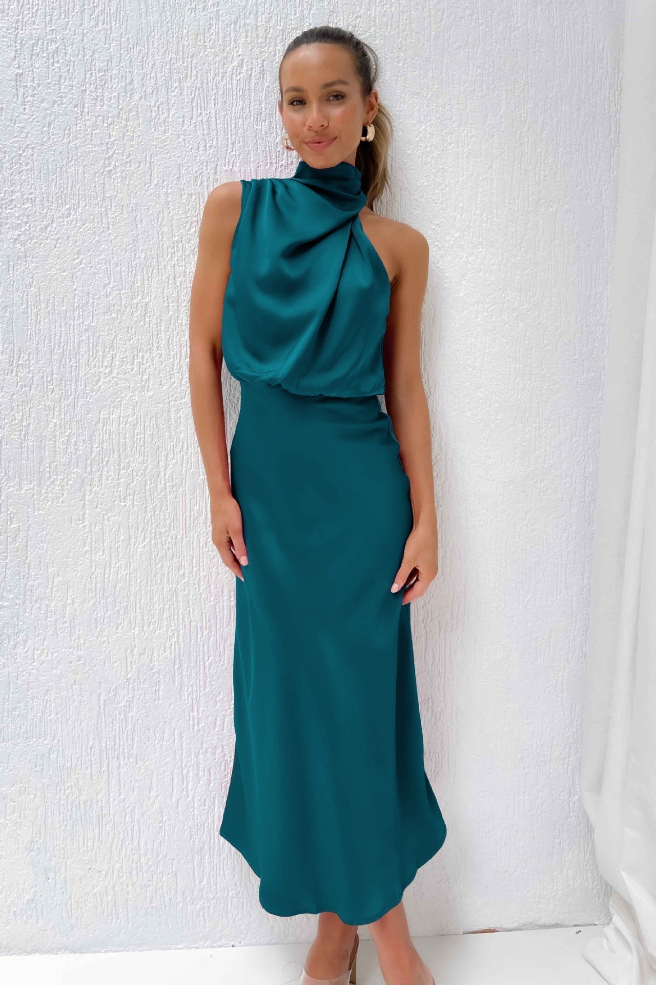 Lydia | Halterneck Lang Kjole