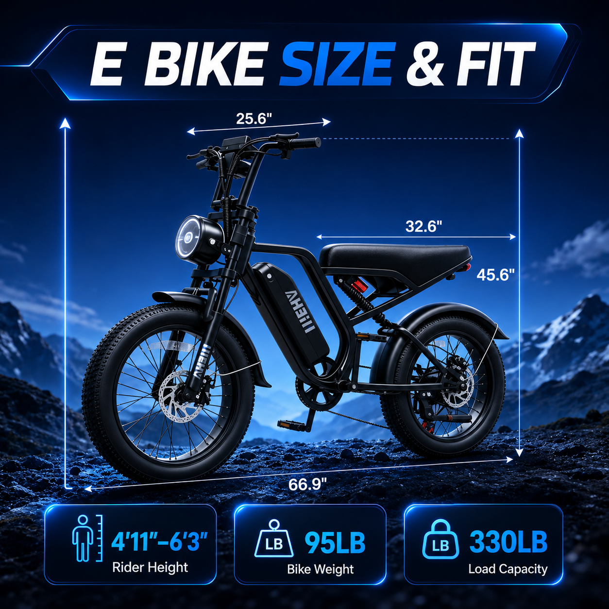 HIEHA® SU8 2.0 Smar Moped-Style Electric Bike